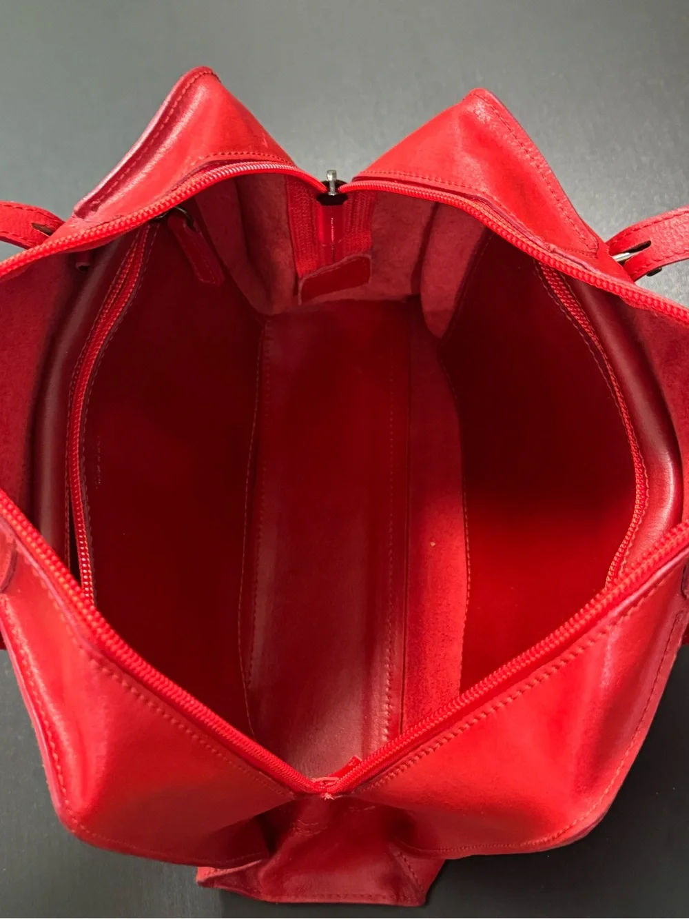 GENNY Made In Italy Red Leather Bag Purse